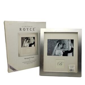 Cynthia Royce Silver Toned Monogramed Picture Frame